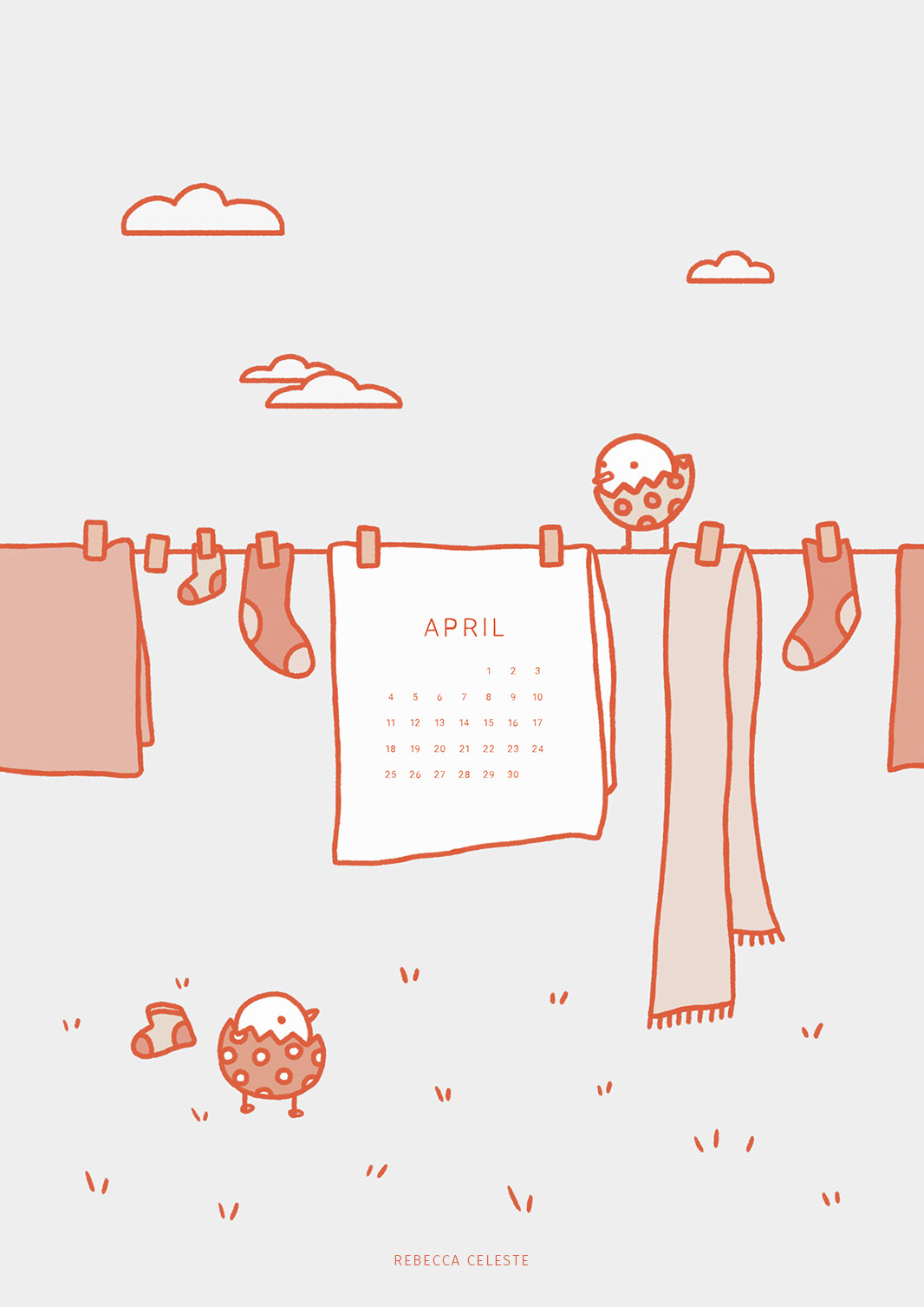 Birb Calendar April 2022